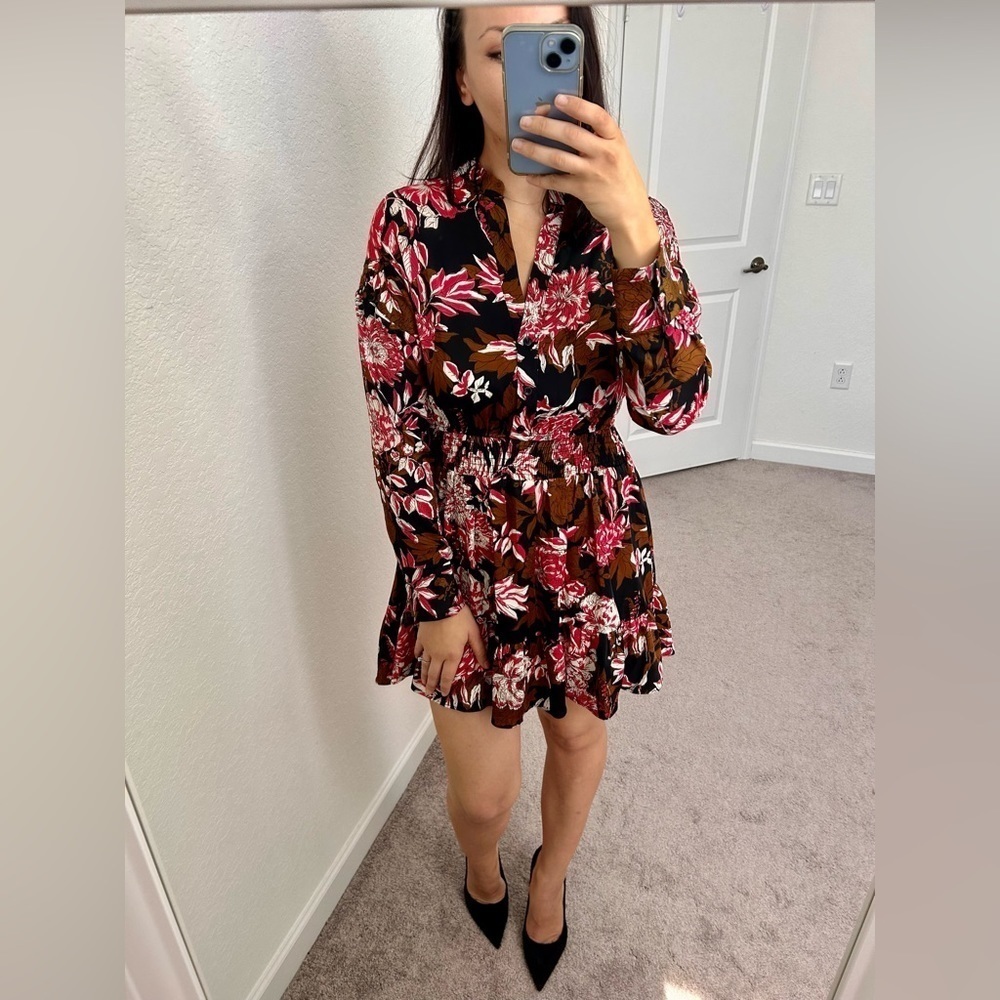 Zara Mini Floral Print Dress NWT - Picture 5 of 13